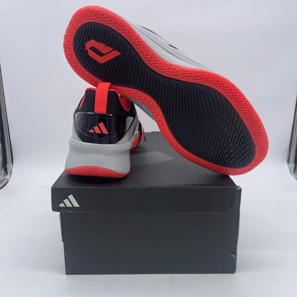 NEW Adidas Dame Certified 3 Low Basketball Shoe Grey Black Red Size 13 JI1540